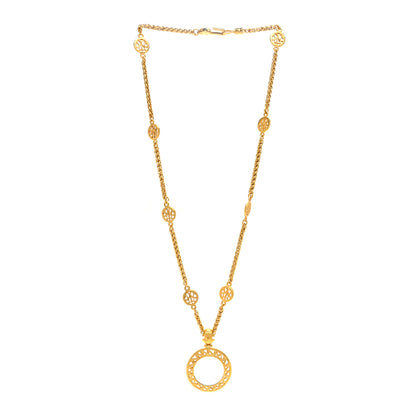 Chanel Loupe Magnifying Glass Necklace Gold 3 of 5