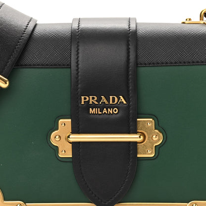 Prada City Calf Saffiano Cahier Bag Biliardo Black 7 of 10