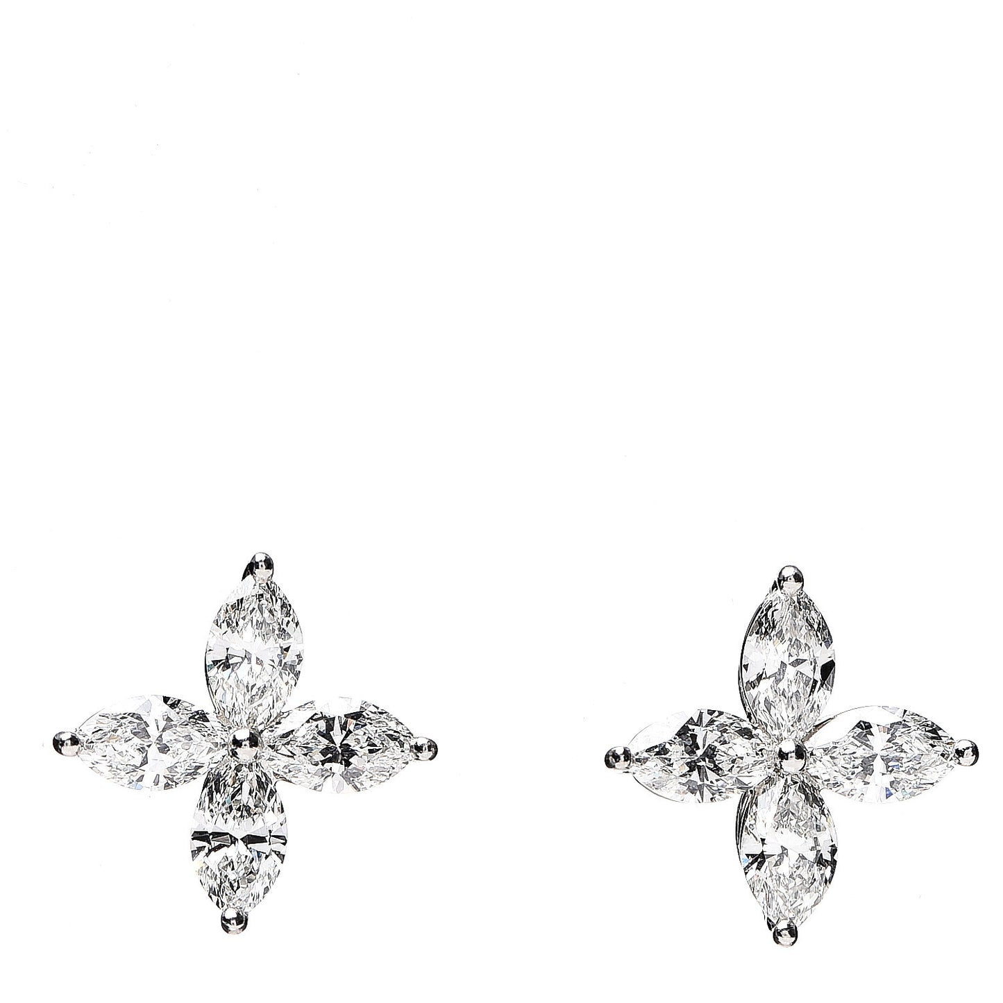 Platinum Diamond Large Victoria Earrings