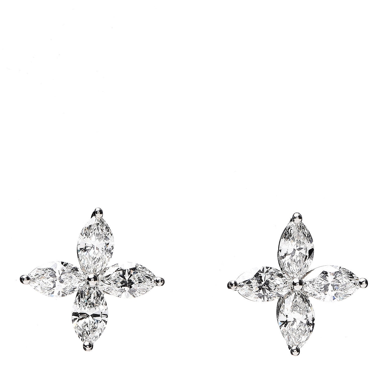 Tiffany Platinum Diamond Large Victoria Earrings 1 of 4