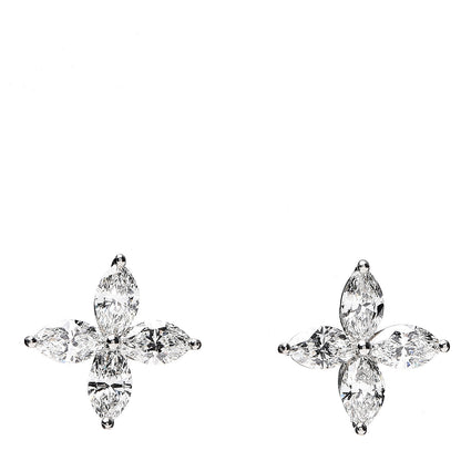 Tiffany Platinum Diamond Large Victoria Earrings 1 of 4