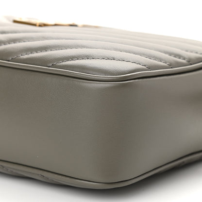 Saint Laurent Calfskin Matelasse Monogram Lou Camera Bag Grey Kaki 9 of 9