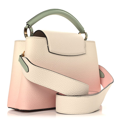Louis Vuitton Taurillon Gradient Capucines BB Asnieres Green Rose 3 of 9