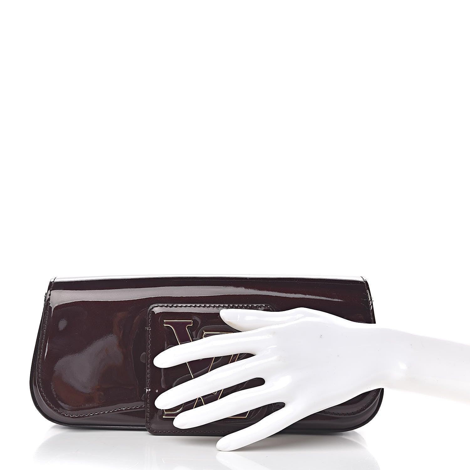 Louis Vuitton Patent Sobe Clutch Amarante 2 of 6