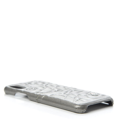 Chanel Goatskin Camellia iPhone X Case Grey 4 of 8