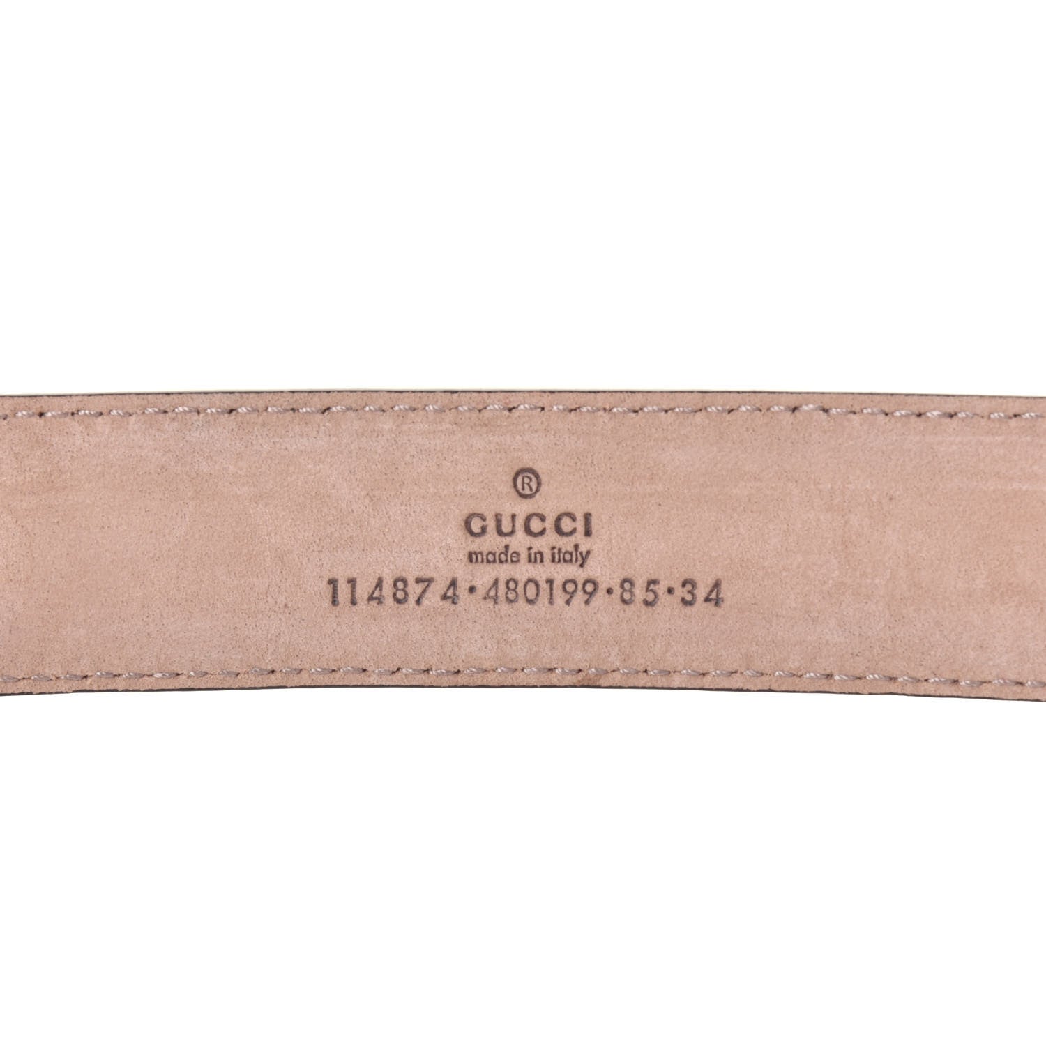 Gucci Monogram Interlocking G Belt 85 34 Light Brown 5 of 8