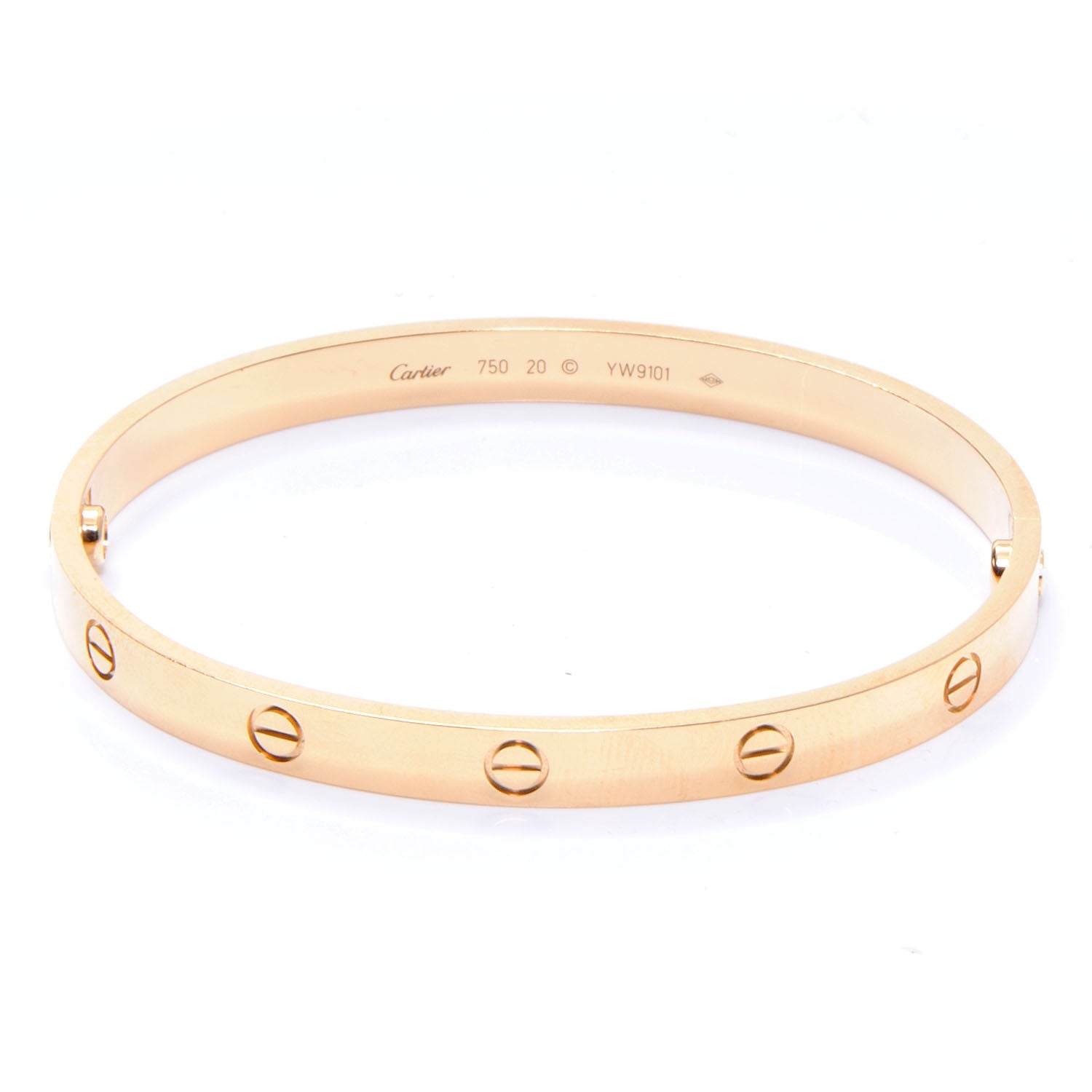 Cartier 18k Yellow Gold LOVE Bracelet Size 20 1 of 6