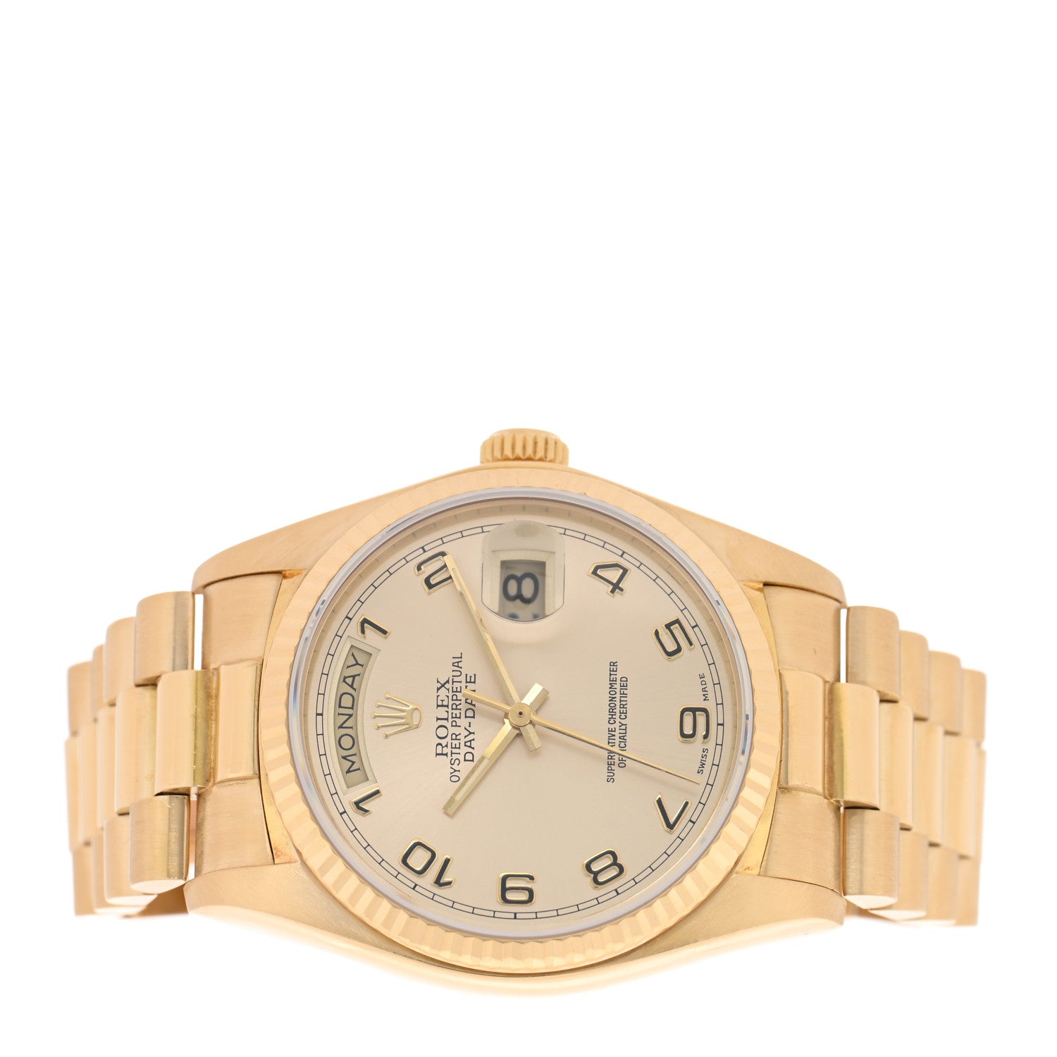 Rolex 18K Yellow Gold 36mm Oyster Perpetual Day-Date President Watch Champagne 18038 2 of 4