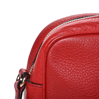 Gucci Pebbled Calfskin Small Soho Disco Bag Tabasco Red 11 of 12