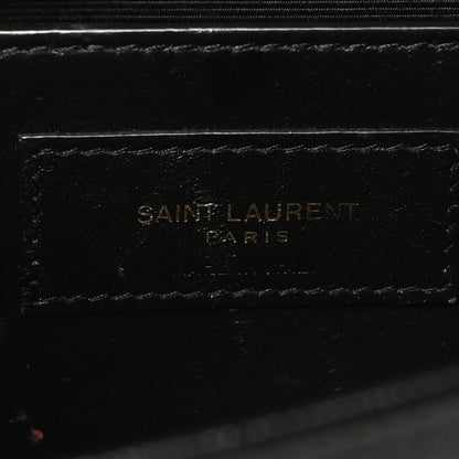 Saint Laurent Grain De Poudre Small Classic Monogram Kate Satchel Black 6 of 10