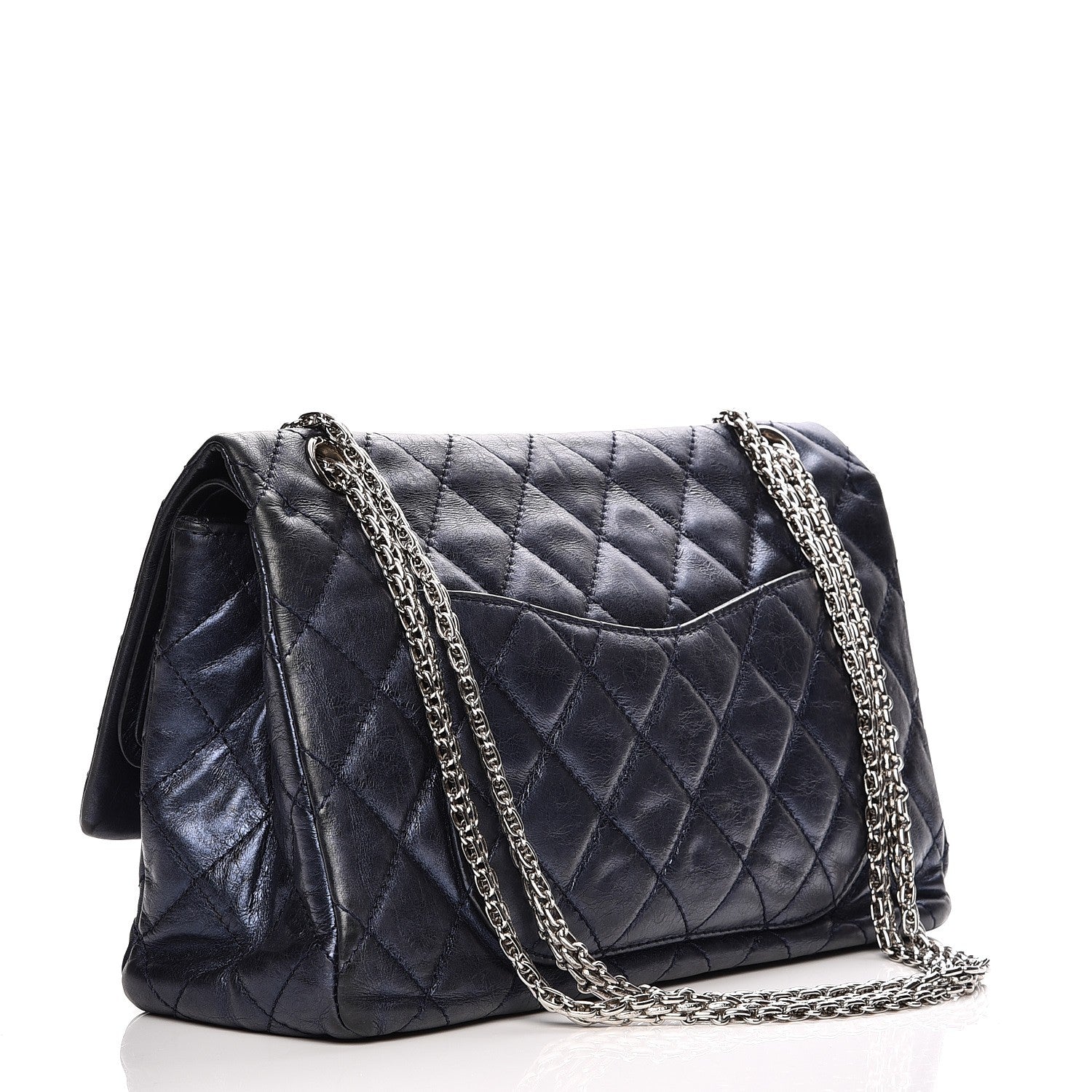 Chanel Metallic Calfskin 2.55 Reissue Flap 227 Blue 3 of 12