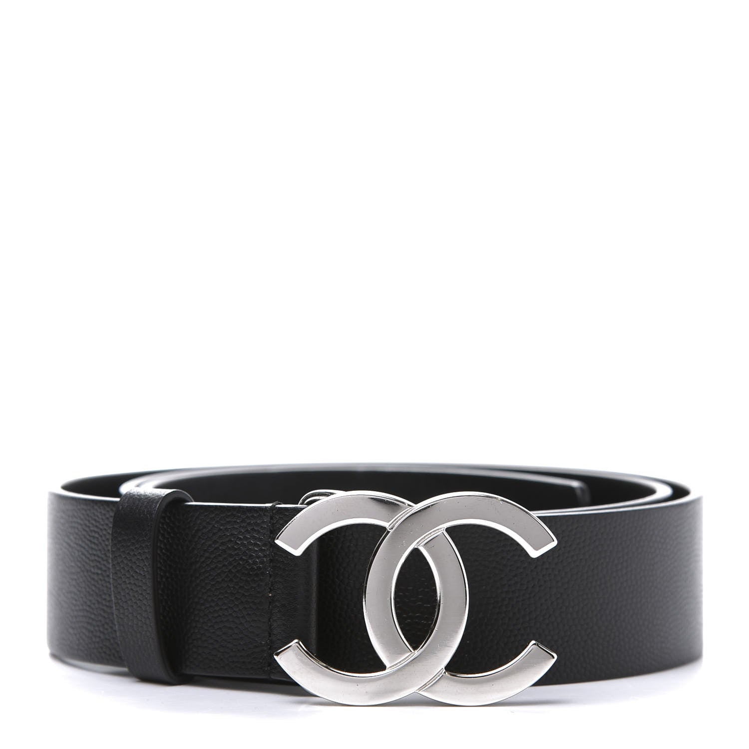 Chanel Caviar CC Logo Belt 90 36 Black 1 of 9