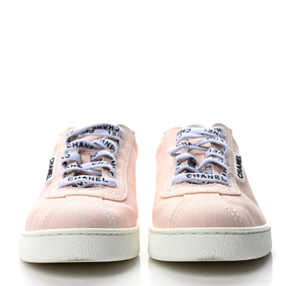 Chanel Canvas Womens Sneakers 35.5 Light Pink 2 of 9