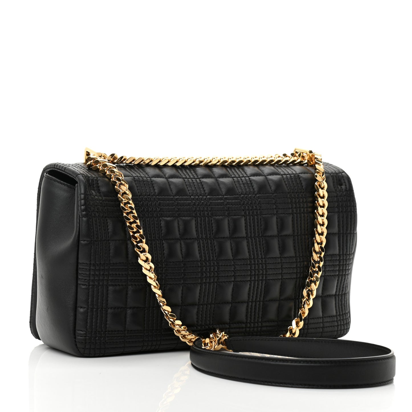 Lambskin Quilted Medium Lola Bag Black