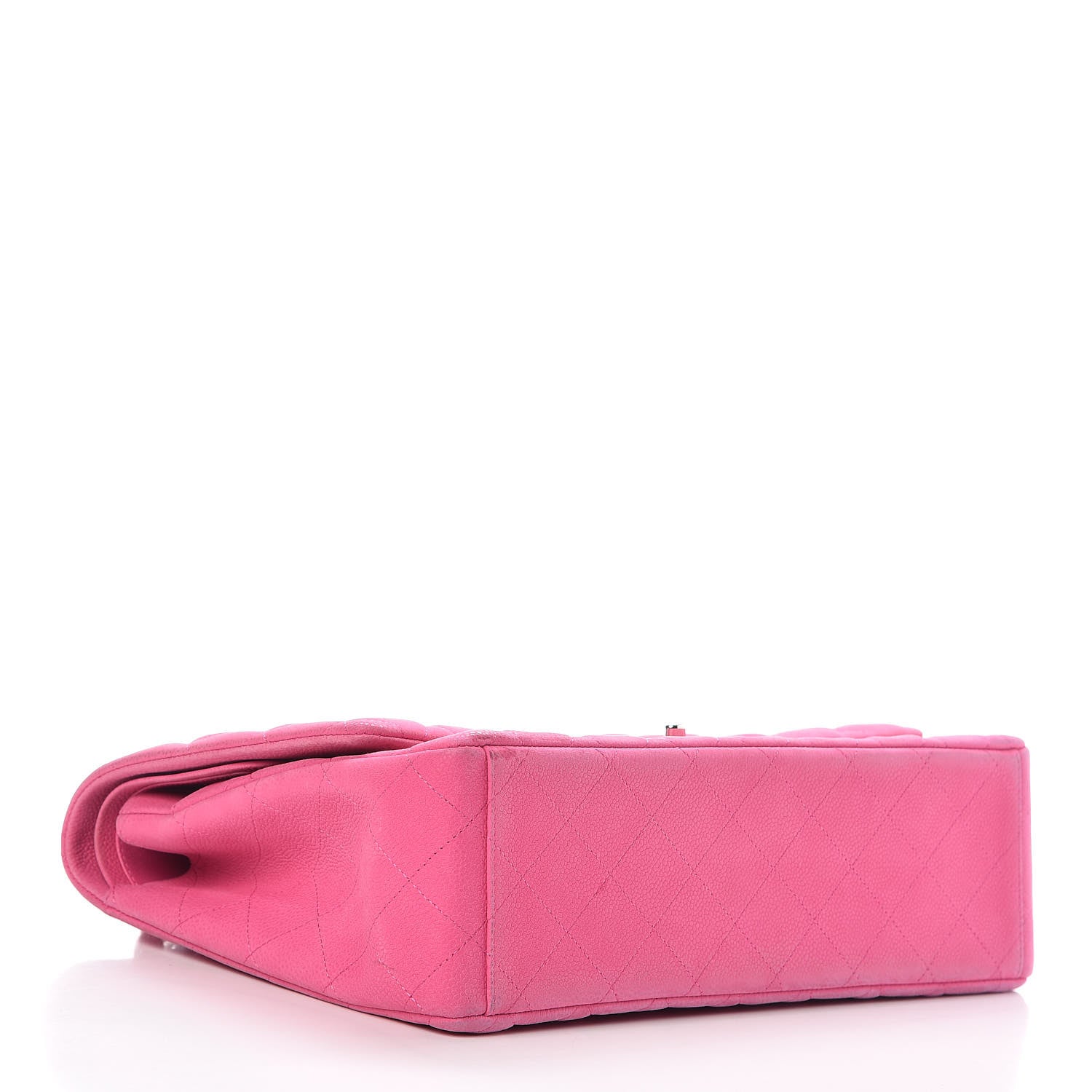Chanel Iridescent Caviar Quilted Maxi Double Flap Hot Pink 6 of 15