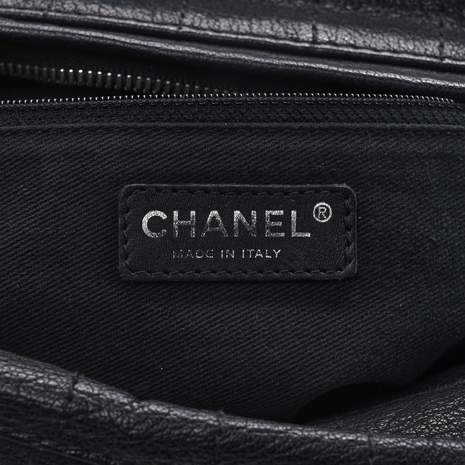 Chanel Goatskin Square Stitch Essential Bowler Black 5 of 10