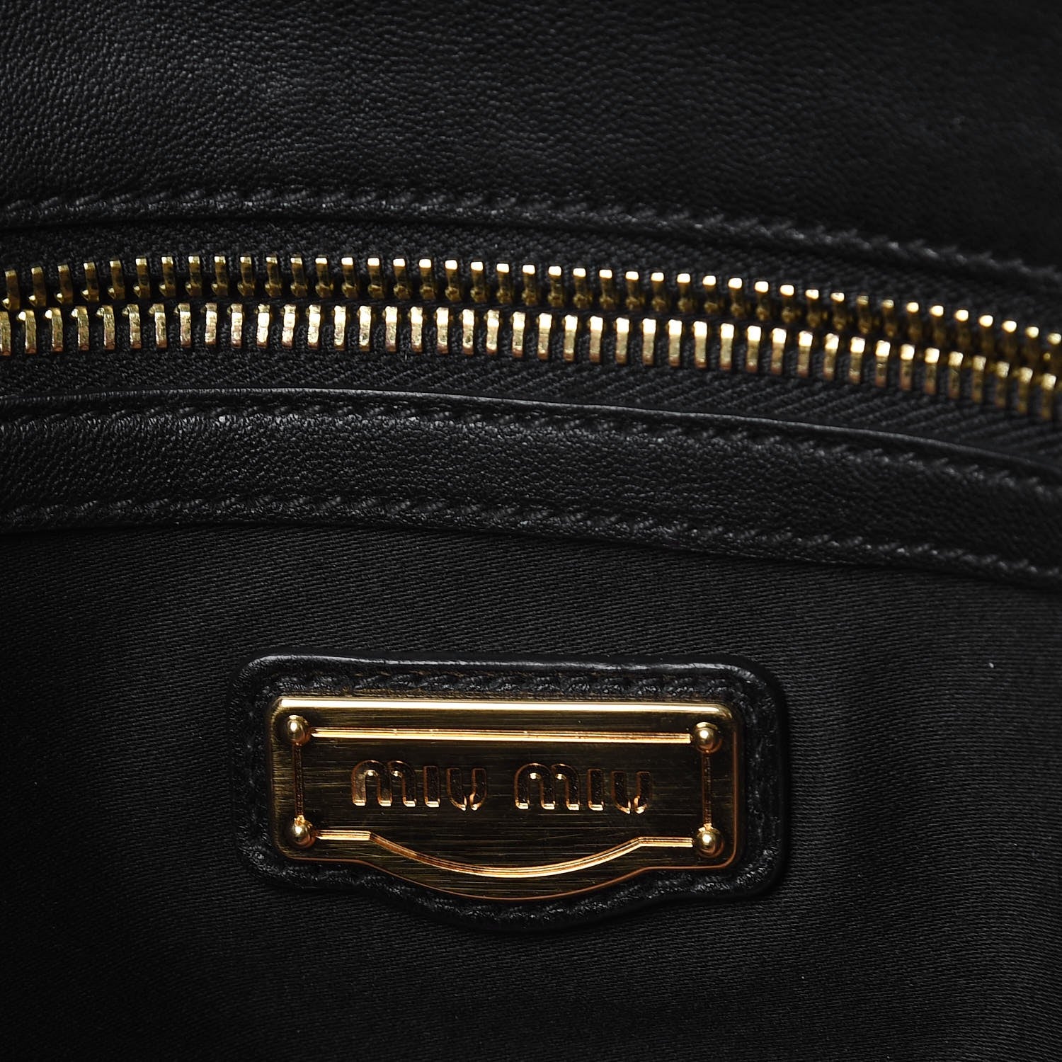 Miu Miu Nappa Quilted Studded Tote Bag Black 6 of 11