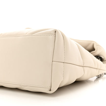 Saint Laurent Lambskin Quilted Small Loulou Puffer Monogram Chain Satchel Crema Soft 10 of 10