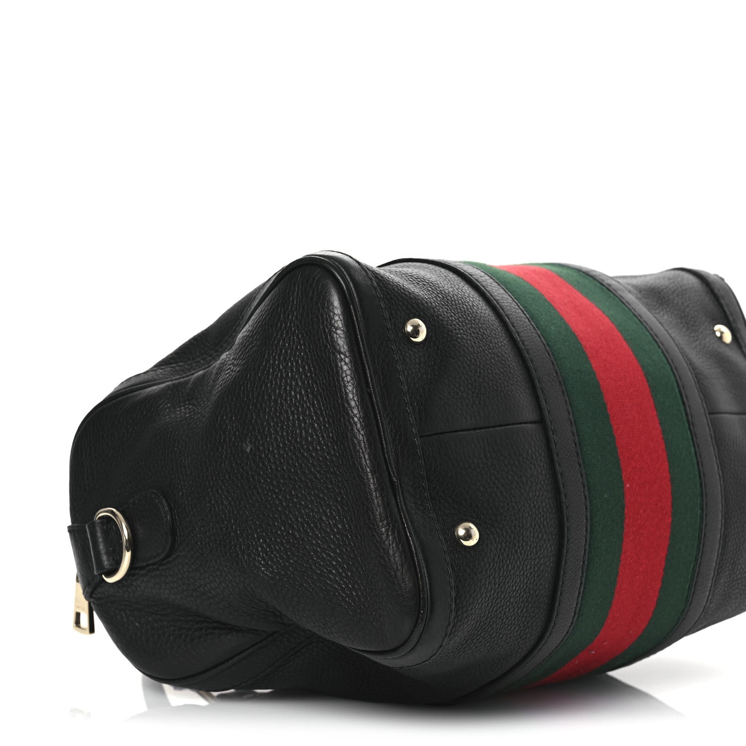 Gucci Calfskin Vintage Web Medium Boston Black 9 of 16