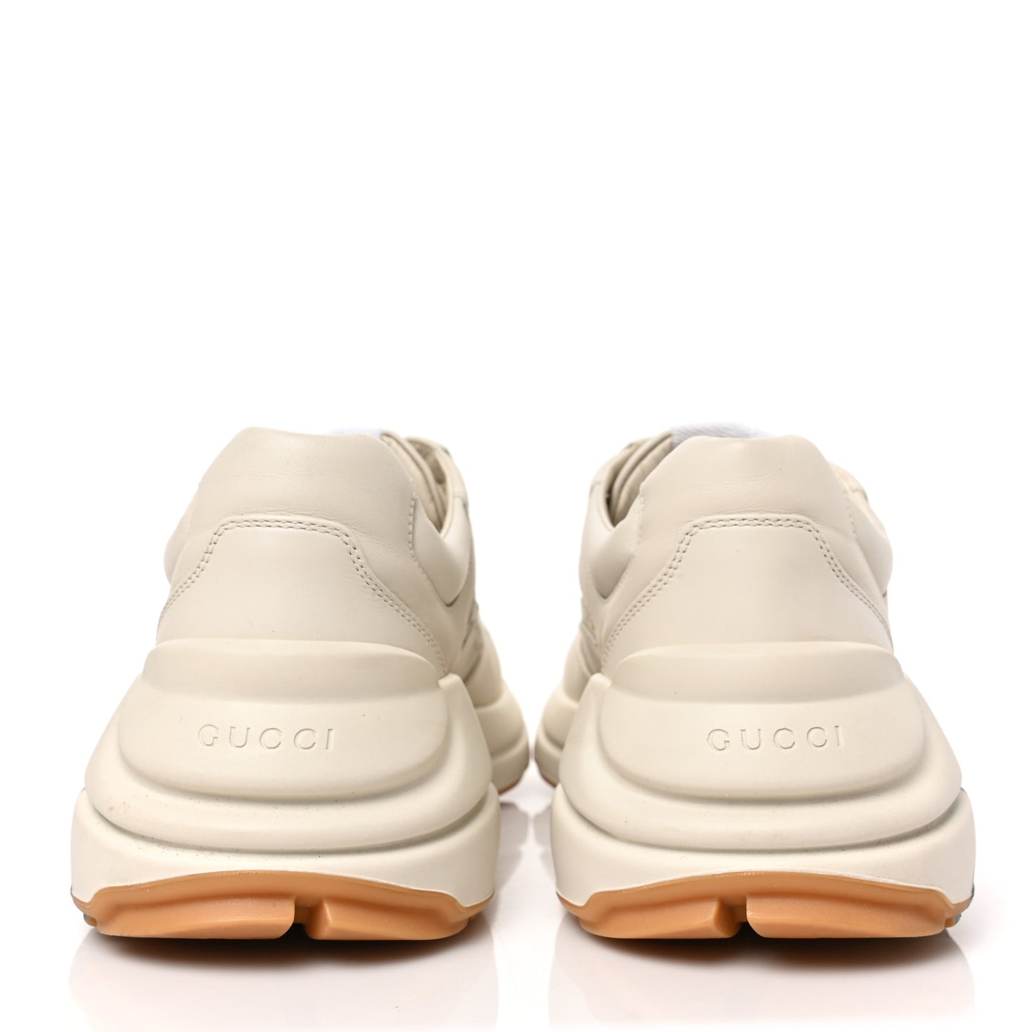 Calfskin Web Printed Mens Rhyton Sneakers 8 Mystic White
