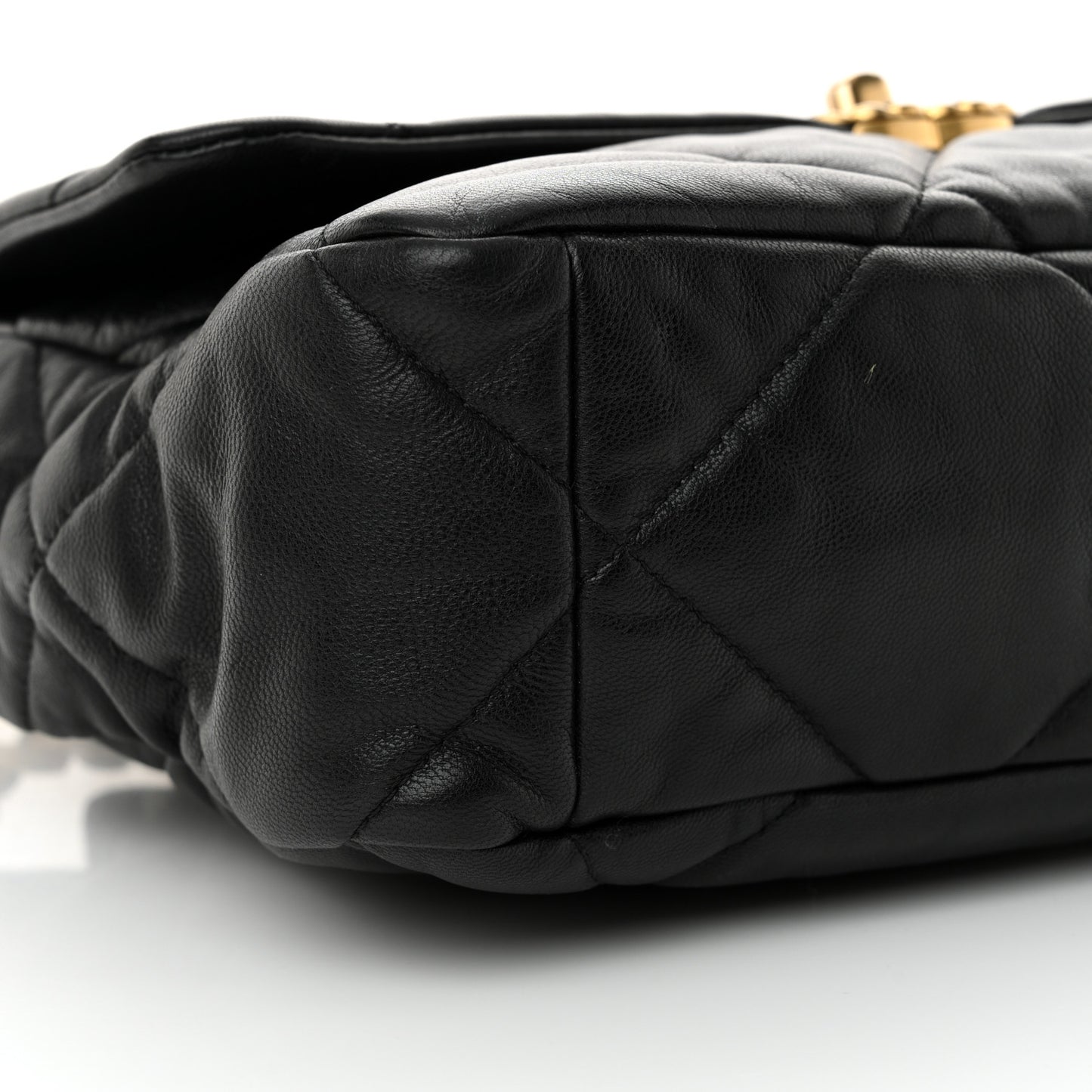 Goatskin Quilted Large Chanel 19 Flap Black