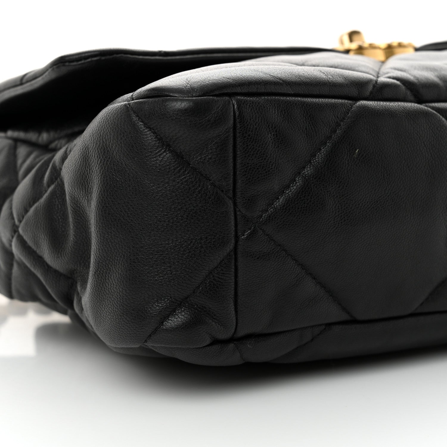 Chanel Goatskin Quilted Large Chanel 19 Flap Black 9 of 12