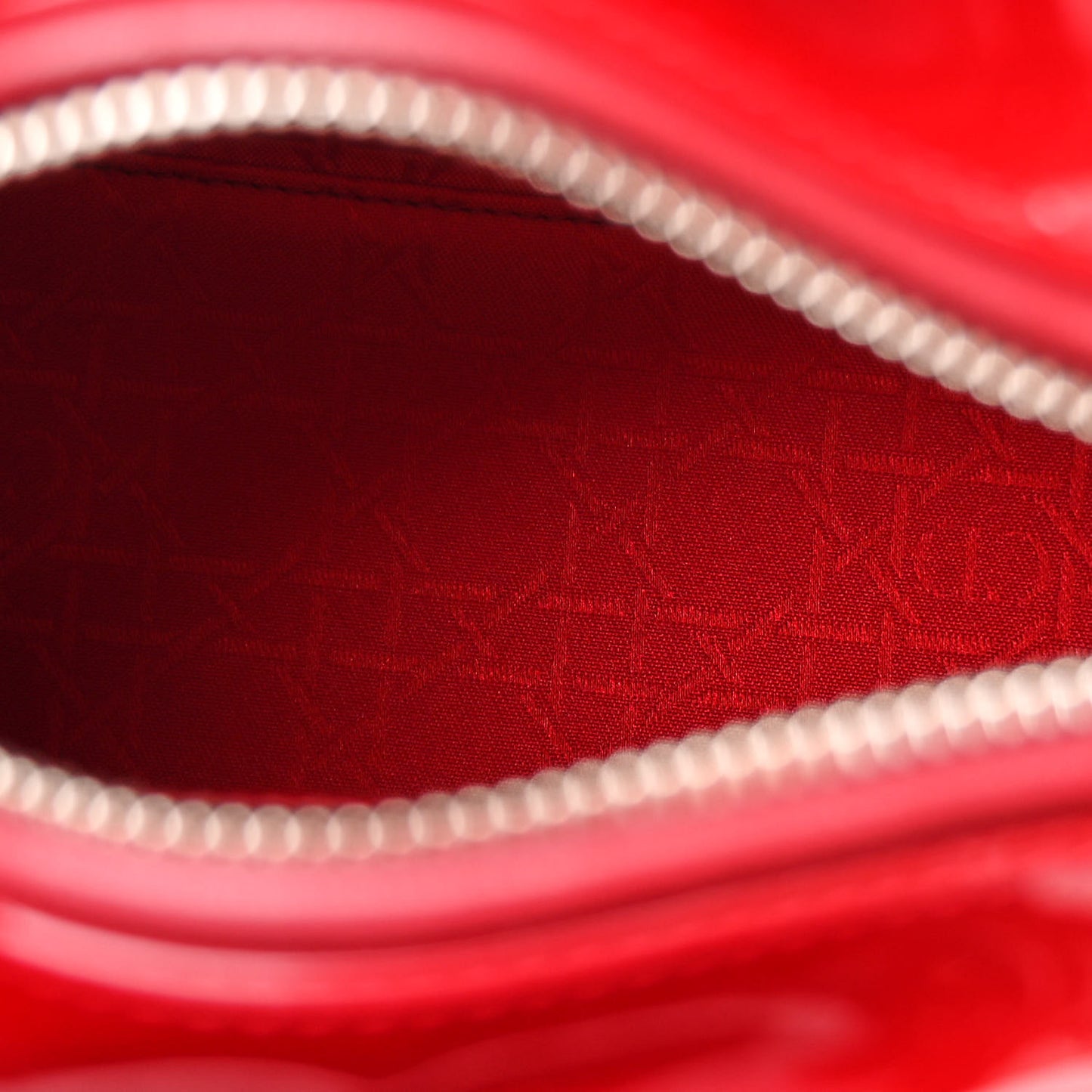 Patent Cannage Medium Lady Dior Red