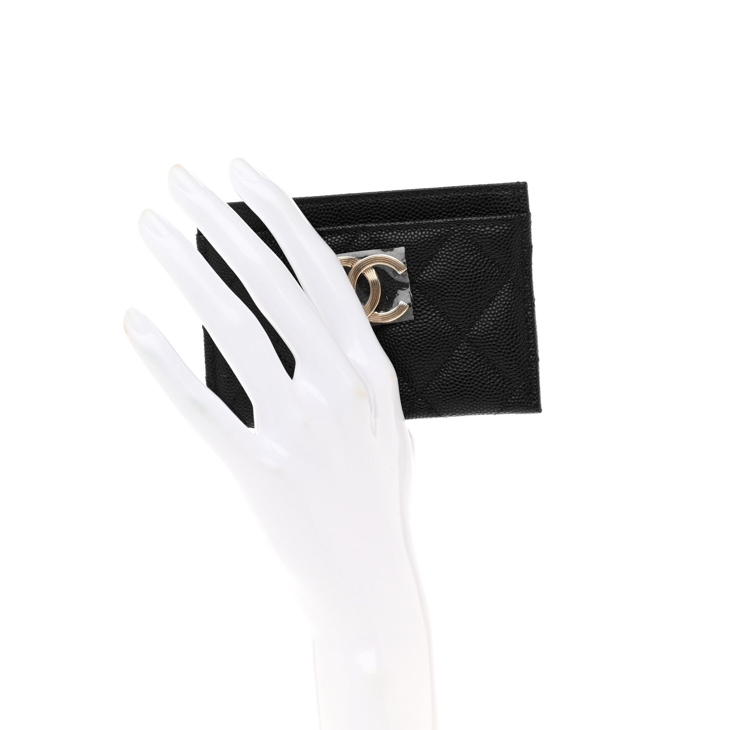 Chanel Caviar Quilted Striated Card Holder Black 2 of 8