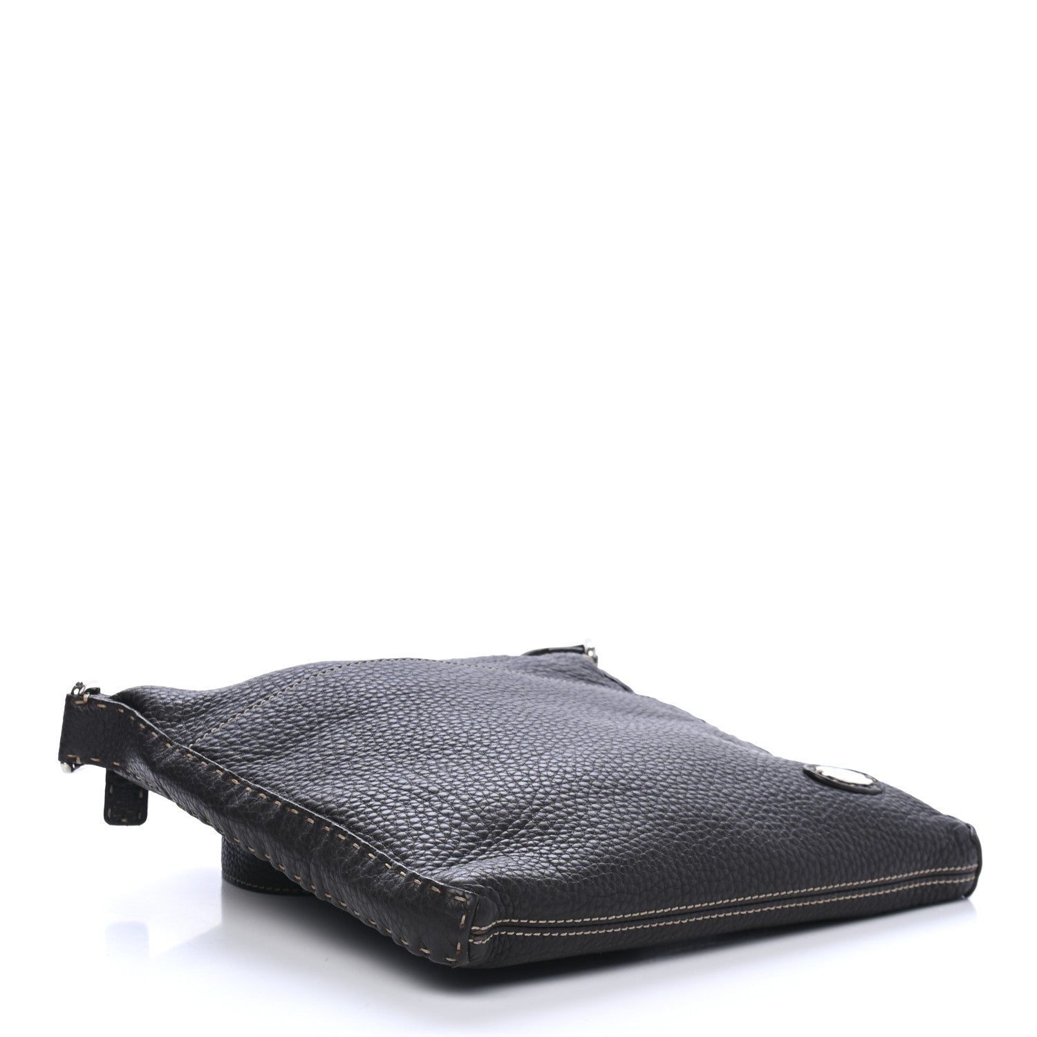 Fendi FEND Calfskin Romano Selleria Messenger Brown 2 of 4