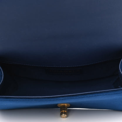 Chanel Velvet Quilted Small Boy Flap Blue 4 of 4