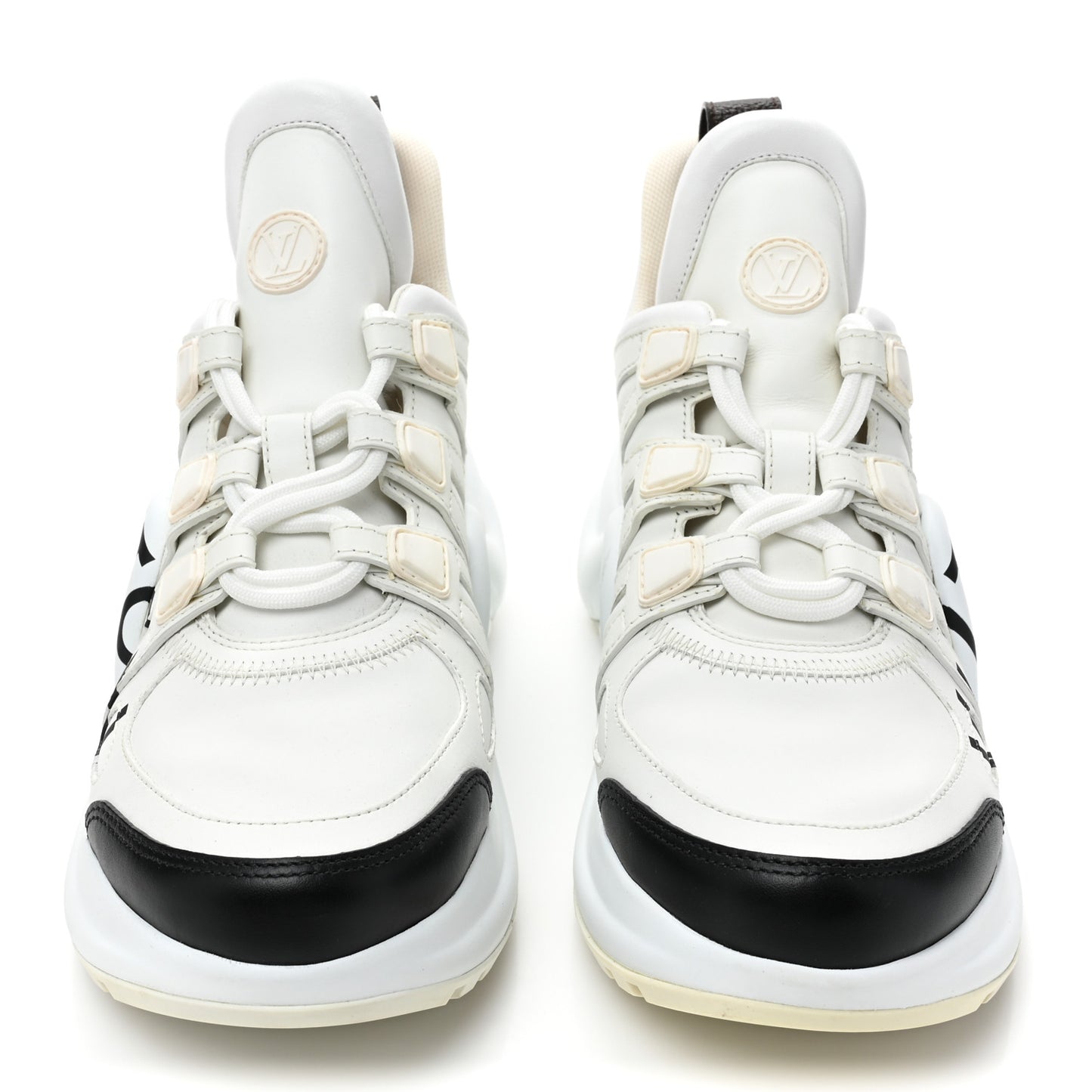 Calfskin Logo LV Archlight Sneakers 38 White