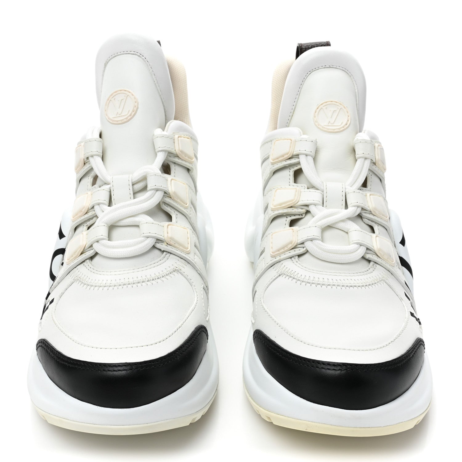 Louis Vuitton Calfskin Logo LV Archlight Sneakers 38 White 2 of 9