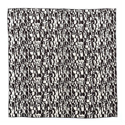Christian Dior Cotton Monogram Scarf Black White 1 of 3