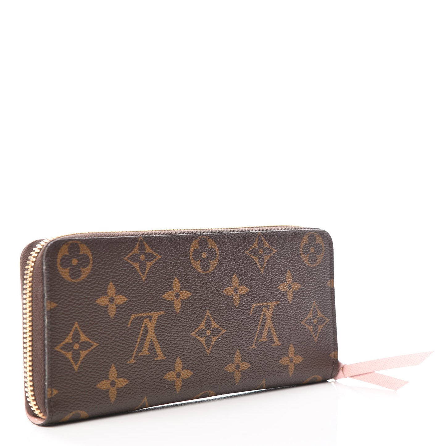 Monogram Clemence Wallet Rose Ballerine