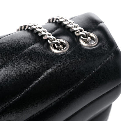 Saint Laurent Calfskin Y Quilted Monogram Small Loulou Chain Satchel Black 12 of 12