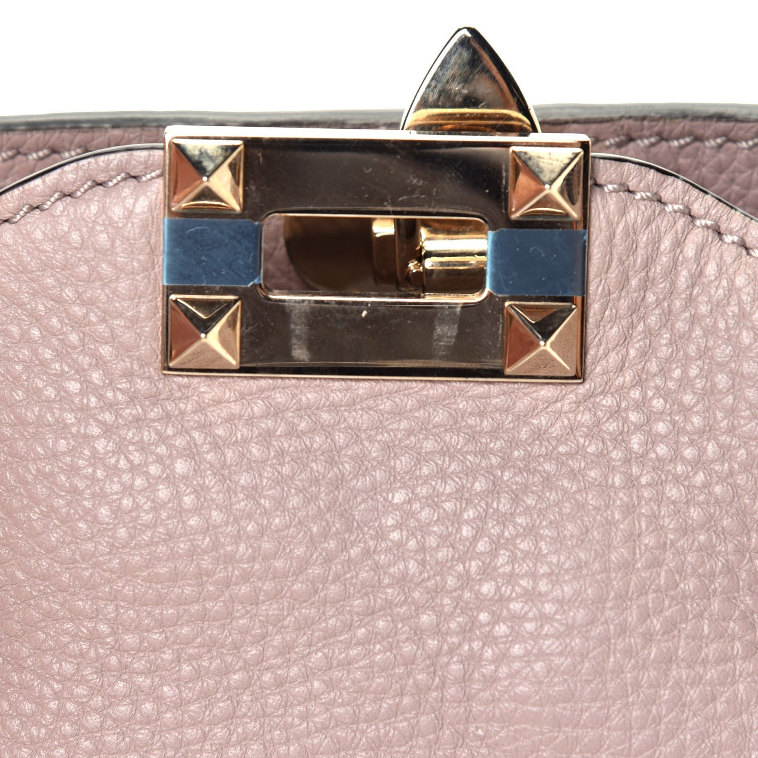Valentino Garavani Pebbled Calfskin Mini Rockstud Flip-Lock Messenger Bag Poudre 5 of 5