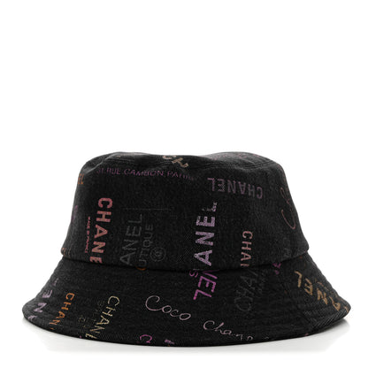 Chanel Denim Mood Cloche Bucket Hat S Black 1 of 8
