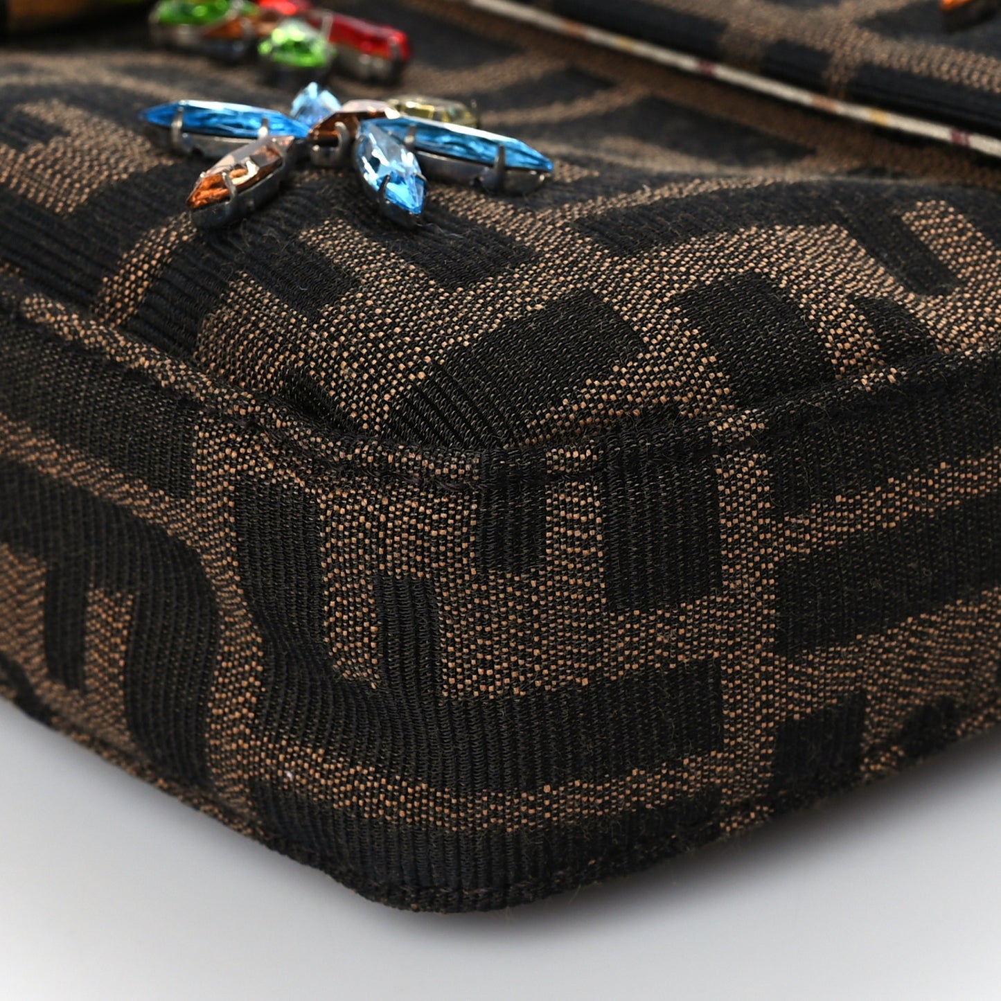 Zucca Crystal Embellished Baguette Tobacco