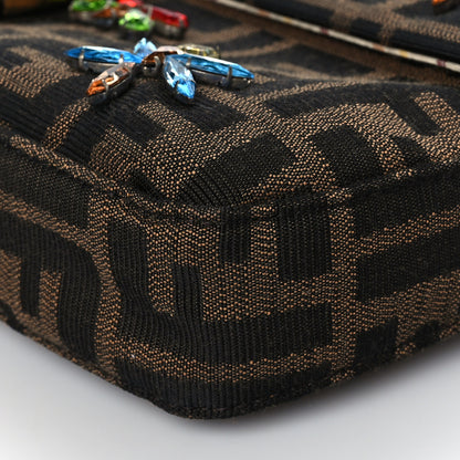 Fendi Zucca Crystal Embellished Baguette Tobacco 9 of 9