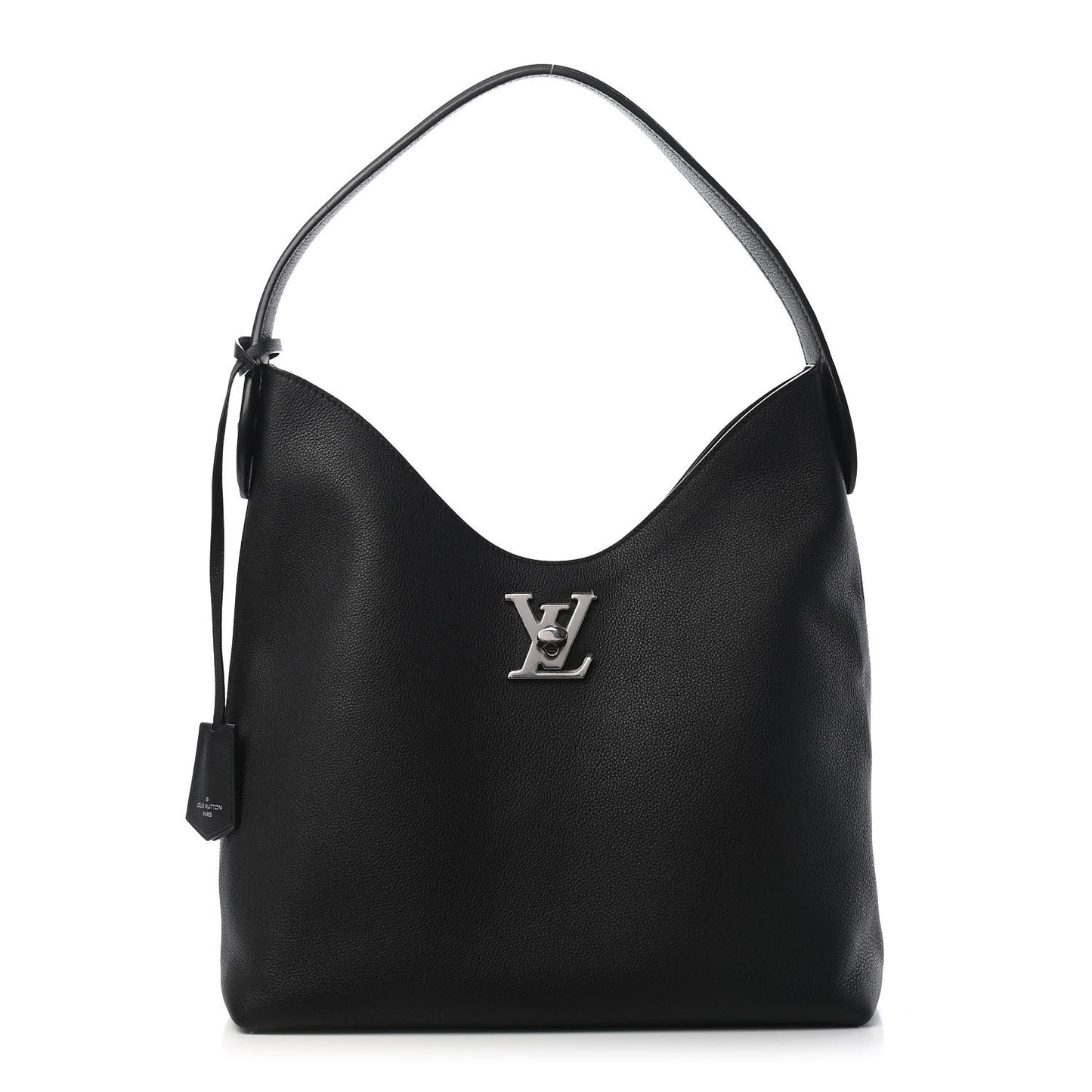 Calfskin Lockme Hobo Black