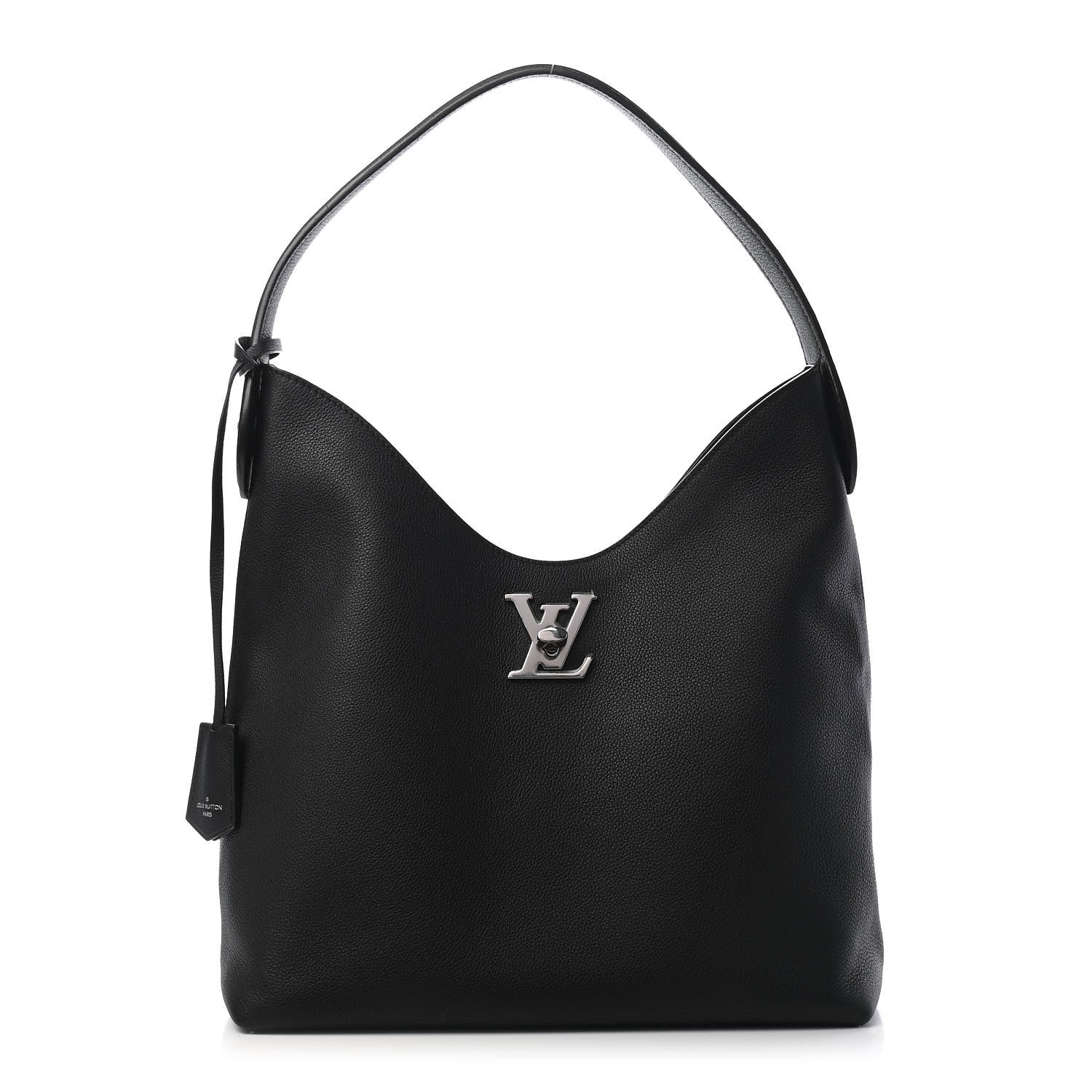 Louis Vuitton Calfskin Lockme Hobo Black 1 of 9