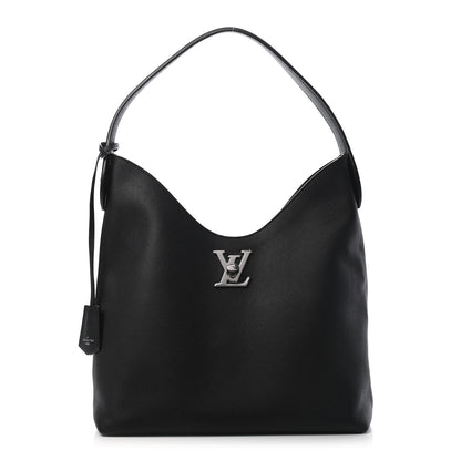 Louis Vuitton Calfskin Lockme Hobo Black 1 of 9
