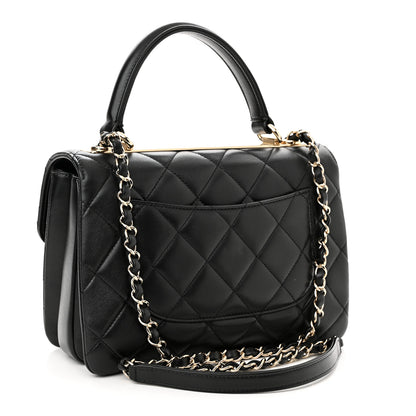 Chanel Lambskin Quilted Small Trendy CC Dual Handle Flap Bag Black 3 of 10