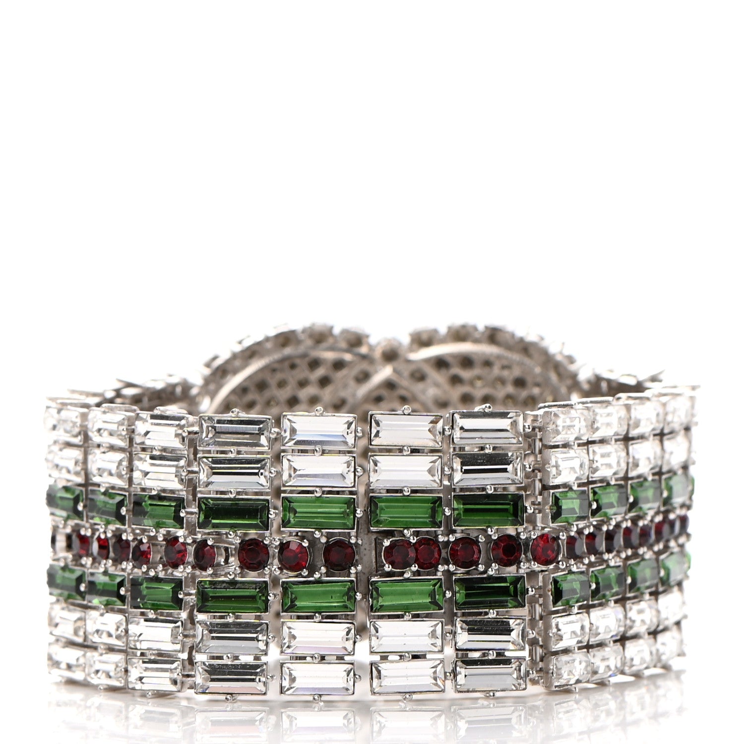 Gucci Crystals Double G Web Tennis Bracelet L Multicolor 3 of 6