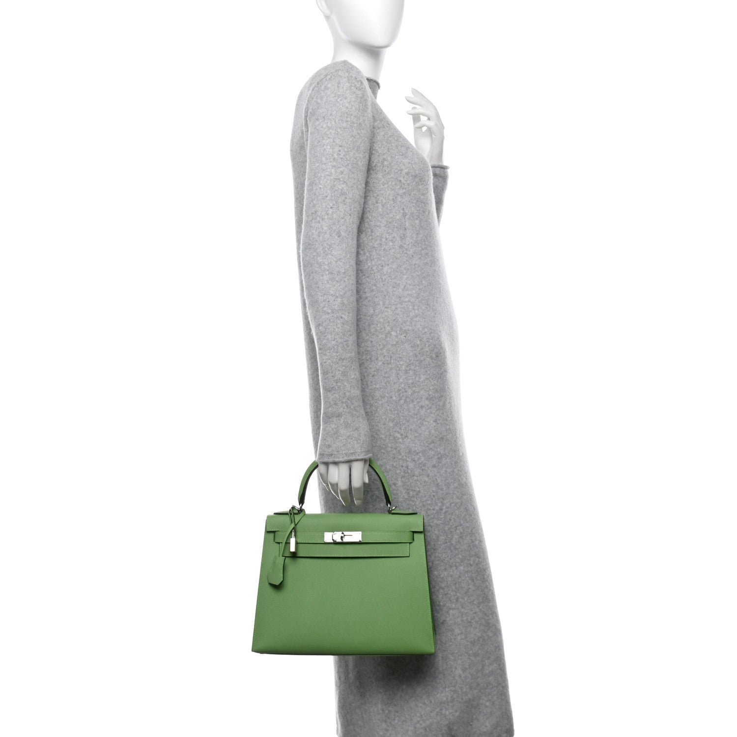 Hermes Epsom Kelly Sellier 28 Vert Criquet 2 of 11