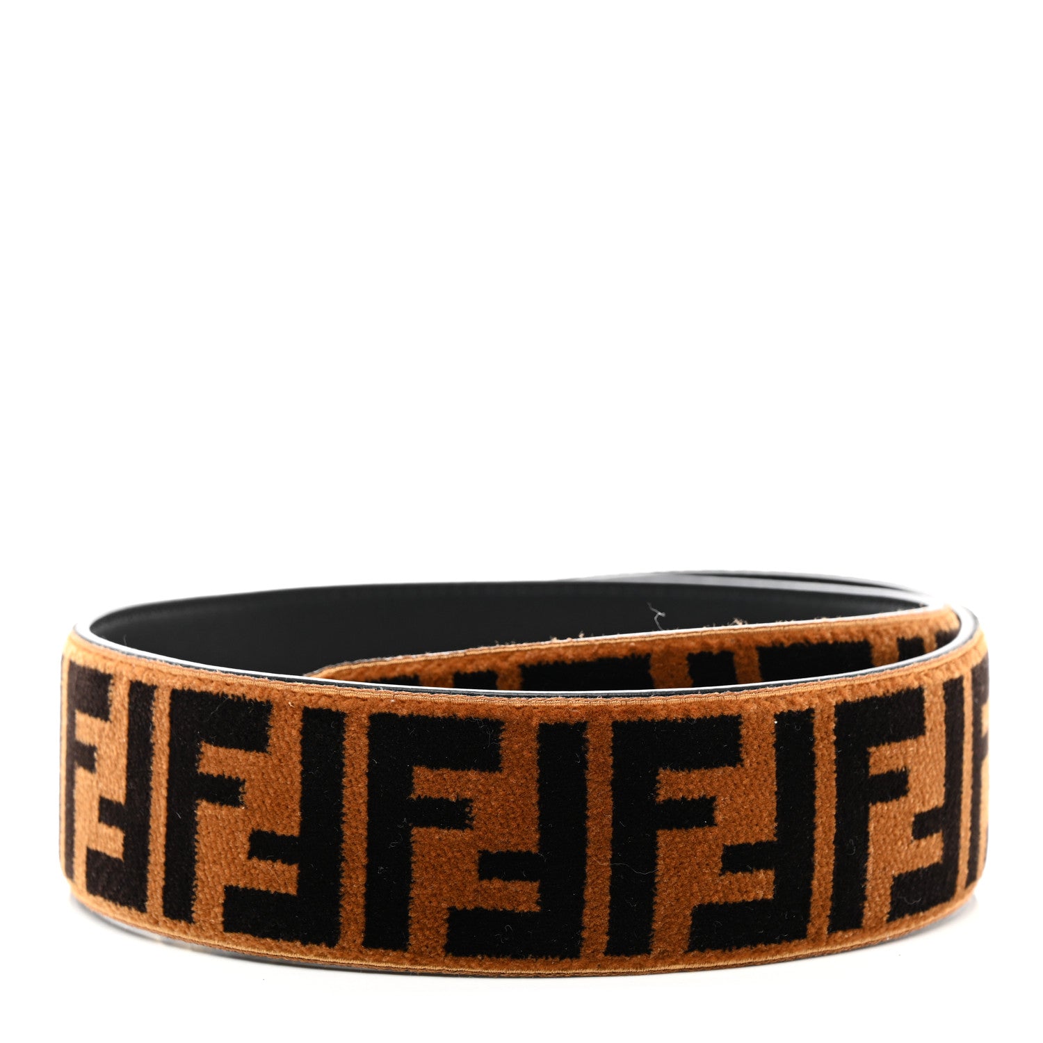 Fendi Velvet Tapestry FF Strap You Tobacco 2 of 4