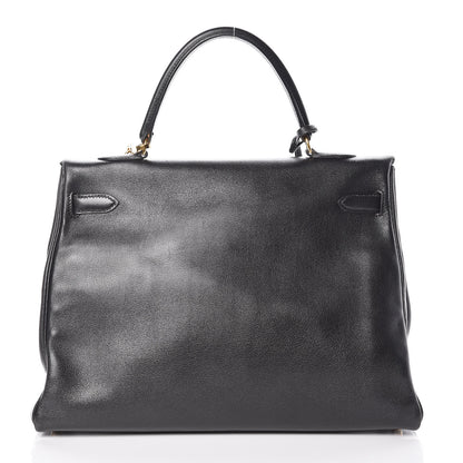 Hermes Veau Gulliver Kelly Retourne 35 Black 4 of 37