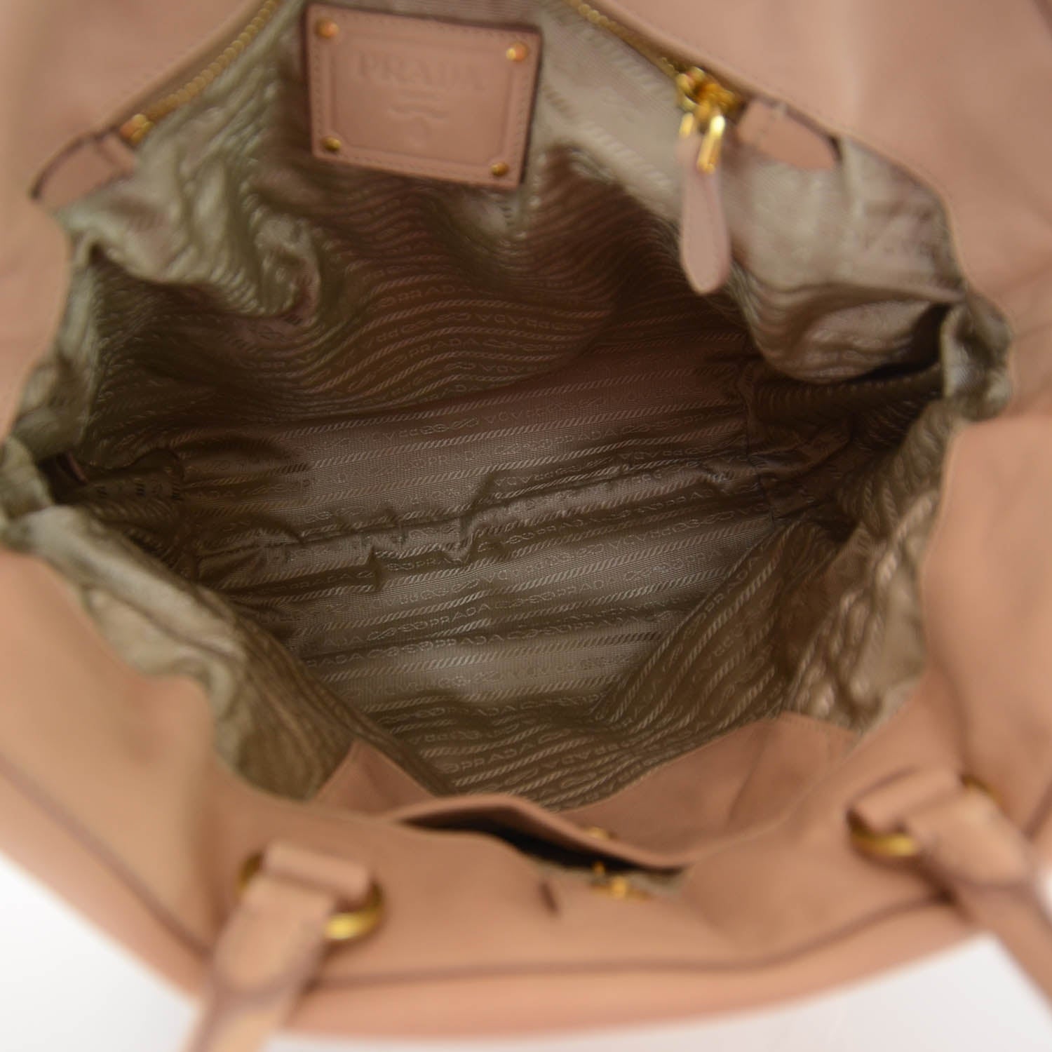 Prada Leather Intarsio Flower Shopping Tote Cipria 7 of 8