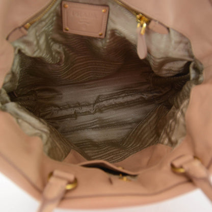 Prada Leather Intarsio Flower Shopping Tote Cipria 7 of 8