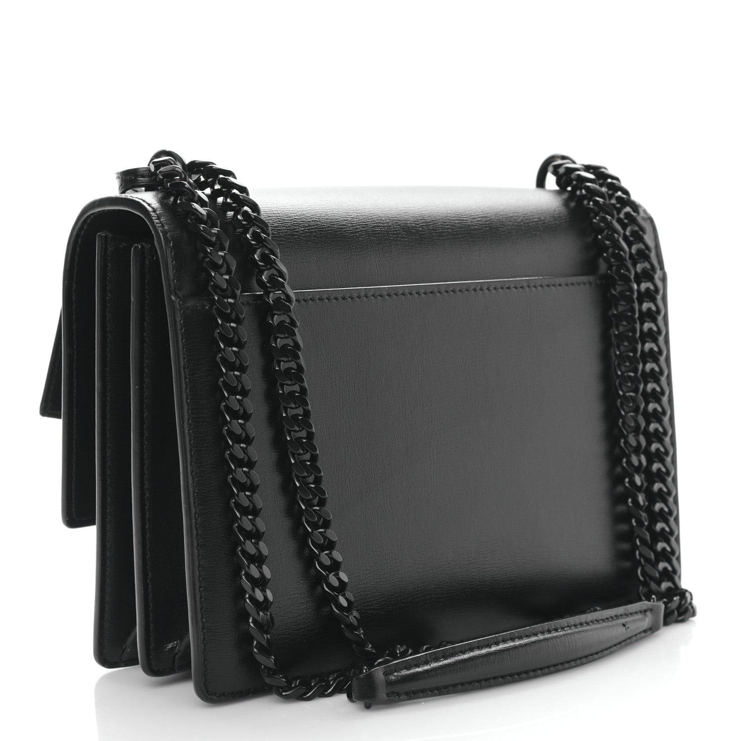 Saint Laurent Calfskin Medium Monogram Monochrome Sunset Black 3 of 8